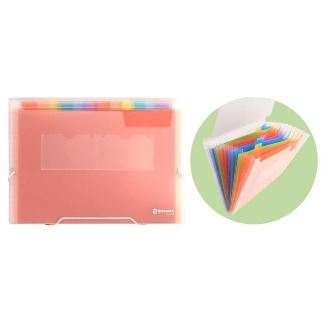 PP CARPETA FUELLE TRANSP C BOLSILLOS COLOR