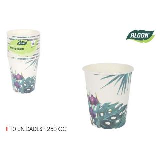 SET-10 VASO CARTON TROPIC 250 CC ALGON