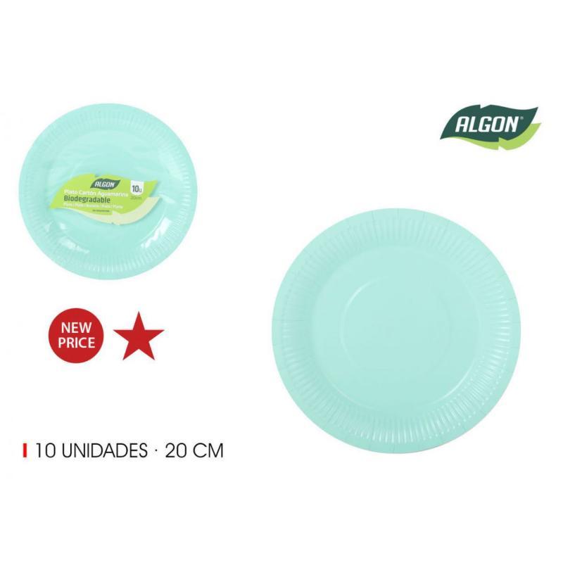 SET-10 PLATO CARTON AGUAMARINA SOJA 20C ALGON