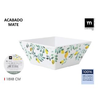 BOL MELAMINA MATE CITRUS 18X8 CM. LA MEDITERRANEA