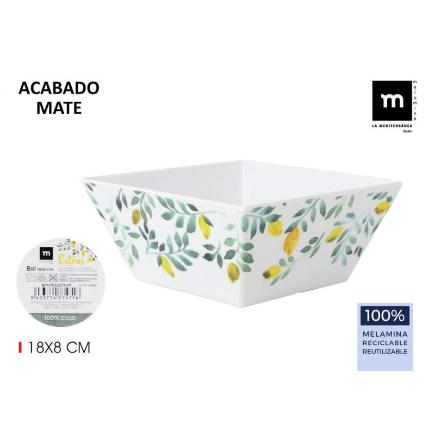 BOL MELAMINA MATE CITRUS 18X8 CM. LA MEDITERRANEA