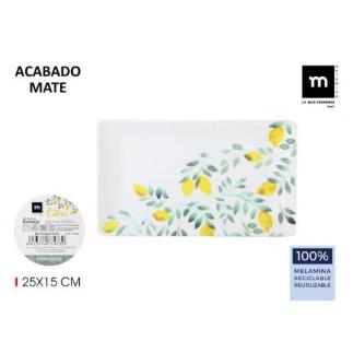 BANDEJA MELAMINA MATE CITRUS 25X15X2 CM. LA MEDITERRANEA