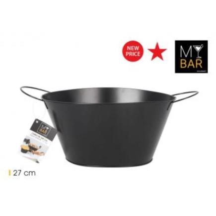 CUBO METAL OVAL ASA METAL BLACK 27 CM MY BAR