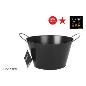 CUBO METAL OVAL ASA METAL BLACK 22.5 CM MY BAR