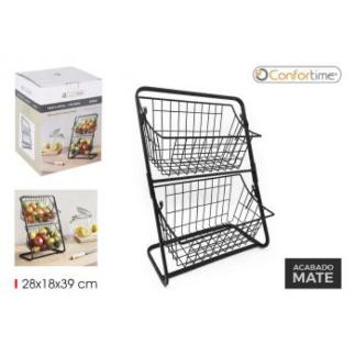 FRUTERO METAL DOBLE 28X18X39 CM COMFORTIME