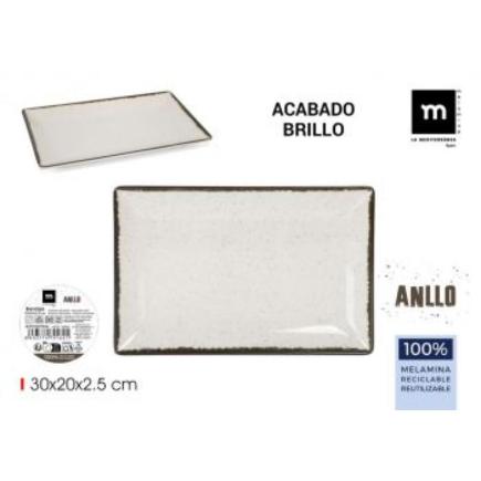 BANDEJA MEL BRILLO ANLLO 30X20X2.5 LA MEDI