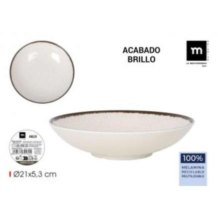 PLATO HONDO MEL BRILLO ANLLO 21X5.3 LA MED