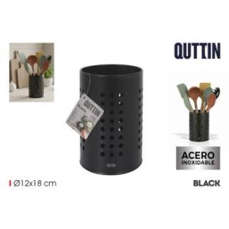 BOTE UTENSILIOS ACERO 18 CM BLACK QUTTIN