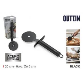 CORTAPIZZA MANGO ACERO 20 CM BLACK QUTTIN