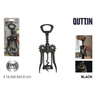 ABRIDOR SACACORCHOS ZINC ALLOY BLACK QUTTIN