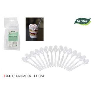 SET 15 CUCHARAS POSTRE 14 CM ALGON