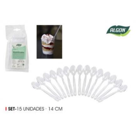 SET 15 CUCHARAS POSTRE 14 CM ALGON