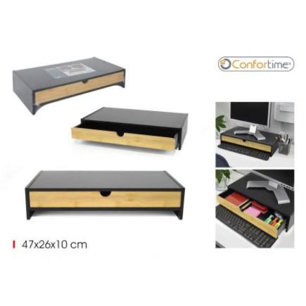 SOPORTE MONITOR C/CAJON BAMBU CONFOTIME