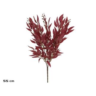 RAMO HOJAS RUSCUS X5-55 CM BURDEOS