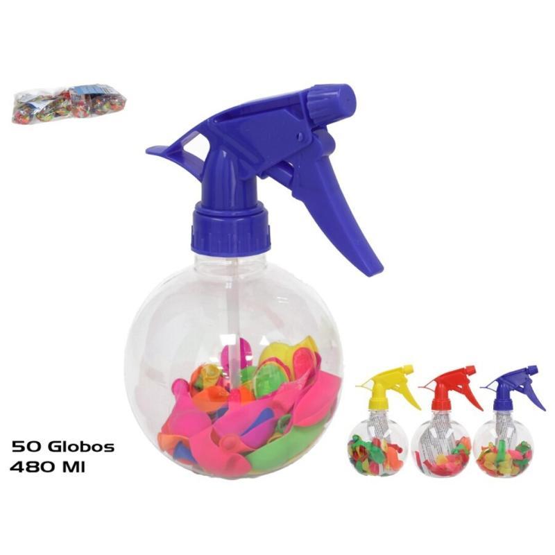 BOTELLA CON HINCHADOR 480 ML 50 GLOBOS DE AGUA