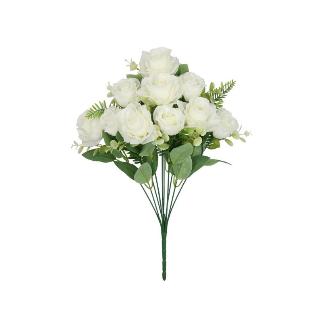 RAMO ROSAS-CAPULLOS X10-46 CM BLANCO
