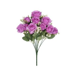 RAMO ROSAS-CAPULLOS X10-46 CM VIOLETA