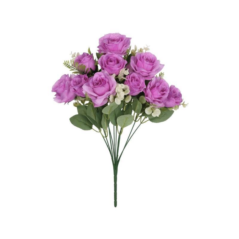 RAMO ROSAS-CAPULLOS X10-46 CM VIOLETA
