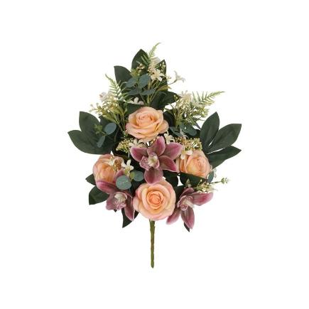 CONJUNTO ROSAS-CYM GLITTER X12-56 CM TE