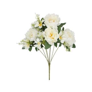 RAMO PEONIA-LILIES X8-45 CM BLANCO