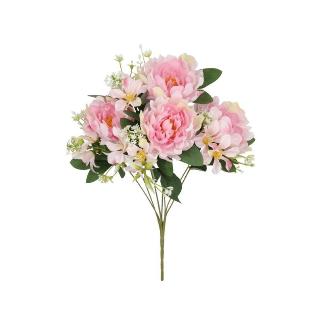 RAMO PEONIA-LILIES X8-45 CM ROSA