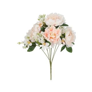 RAMO PEONIA-LILIES X8-45 CM CREMA