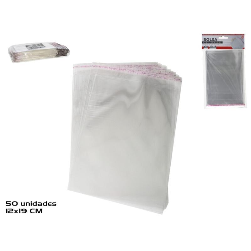 BOLSA CELOFAN X 50 ADHESIVO 12X19 CM.