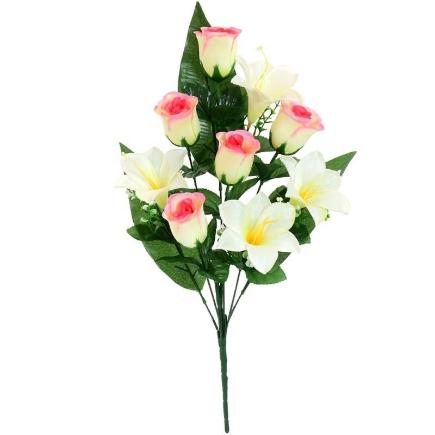 CONJUNTO CAPULLOS-LILY X9-52 CM ROSA