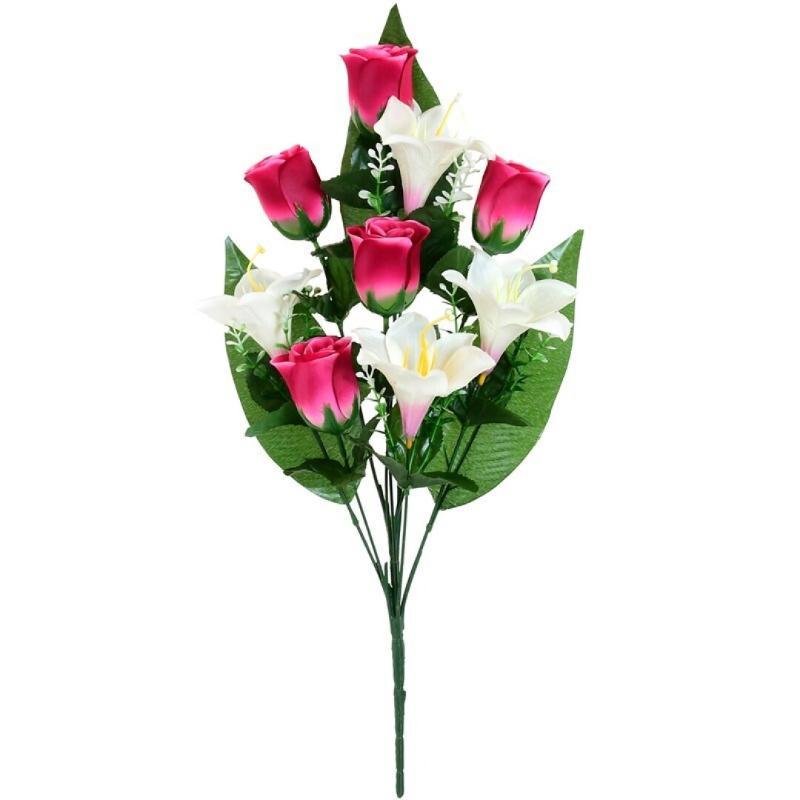 CONJUNTO CAPULLOS-LILY X9-52 CM FUCSIA