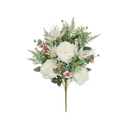 CONJUNTO ROSAS WILD X12-61 CM BLANCO
