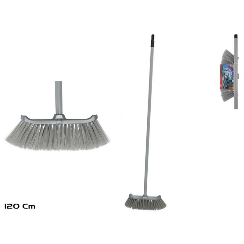 ESCOBA C/PALO OZO 120 CM PLATA
