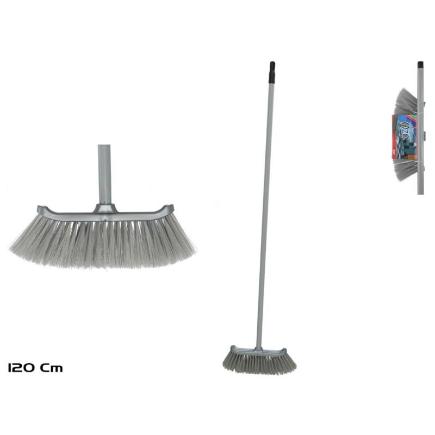 ESCOBA C/PALO OZO 120 CM PLATA