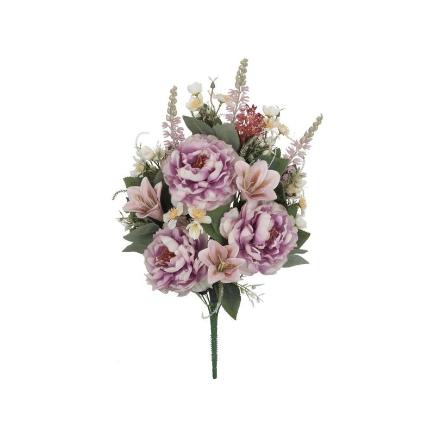CONJUNTO PEONIA-AZUCENA X18-59 CM VIOLETA