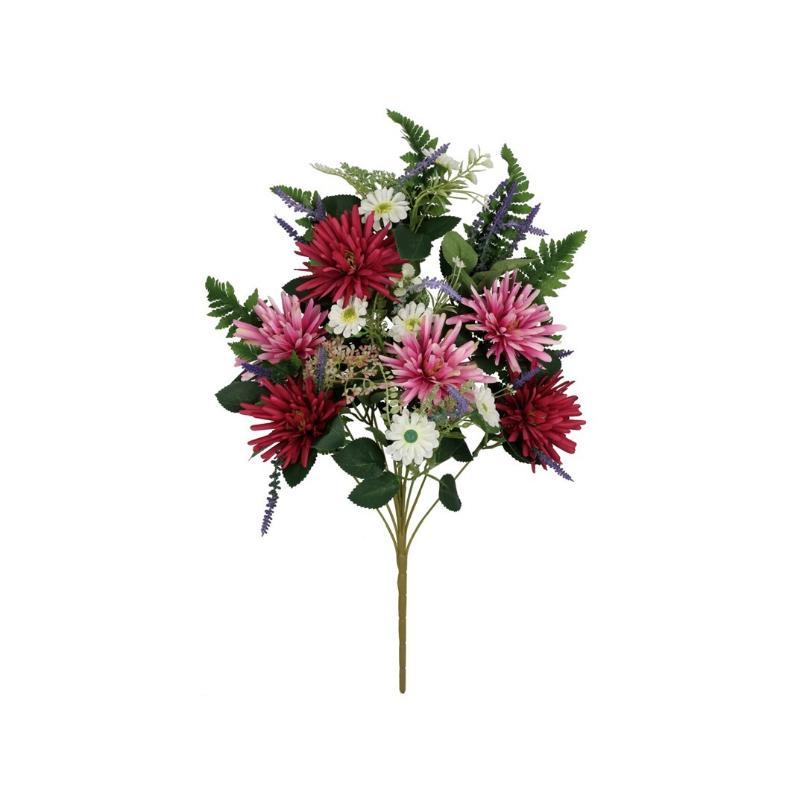CONJUNTO CRISANTEMOS MIX X12-58 CM FUCSIA
