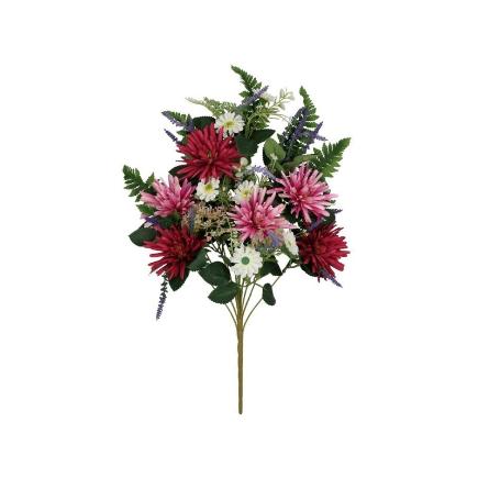 CONJUNTO CRISANTEMOS MIX X12-58 CM FUCSIA