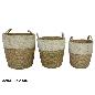 CESTA X 3 NATURAL 37X37X39/47 CM. LULA