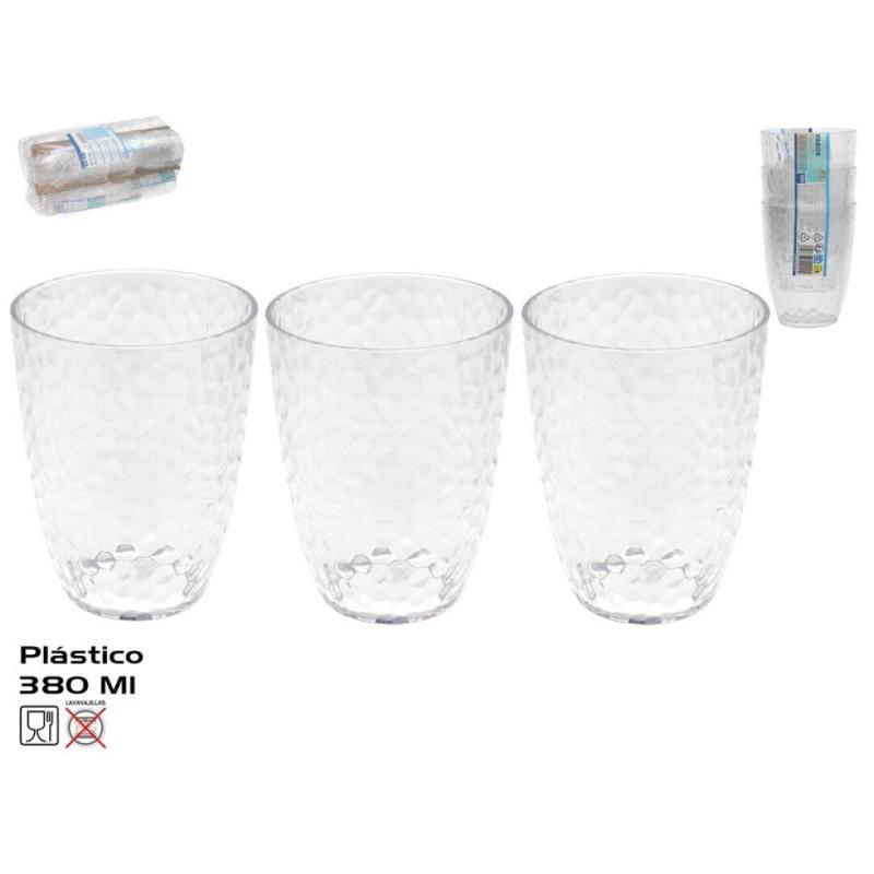 S/3 VASOS FALYN 380 ML TRANSPARENTE