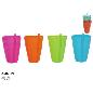 SET 4 VASOS PLASTICO C/PAJITA 430 ML 4 COL
