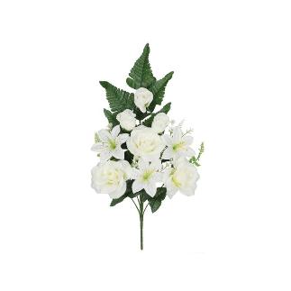 CONJUNTO ROSAS-AZUCENA X9-53 CM BLANCO