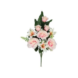 CONJUNTO ROSAS-AZUCENA X9-53 CM ROSA