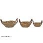 CESTA X3 REDONDA C/ASAS 25X25X9/15 CM LEIRE