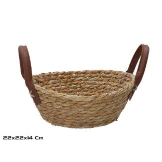 CESTA REDONDA C/ASAS 22X22X8/14 CM LEIRE