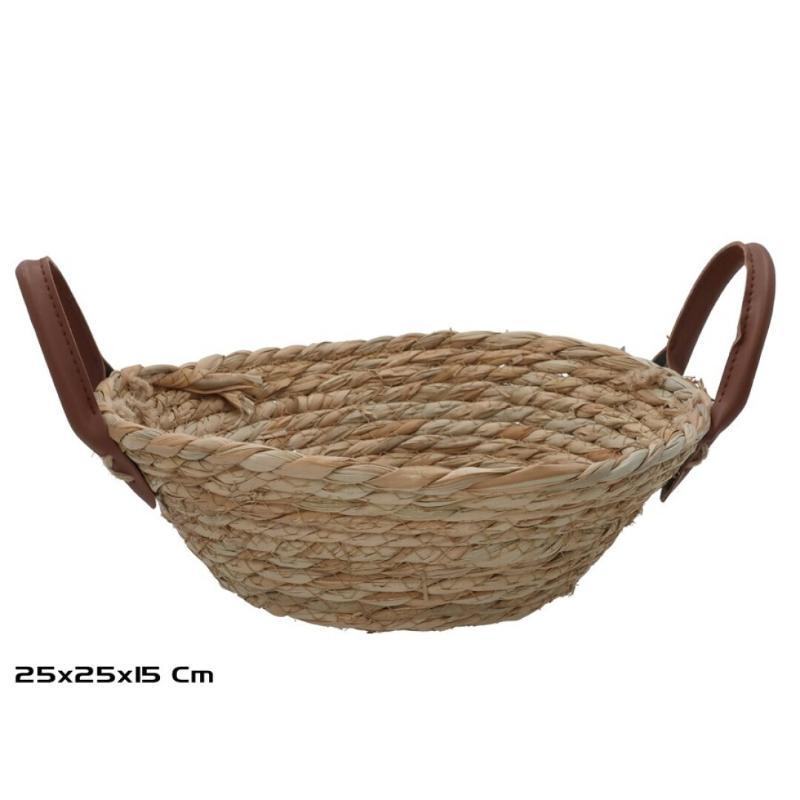 CESTA REDONDA C/ASAS 25X25X9/15 CM LEIRE