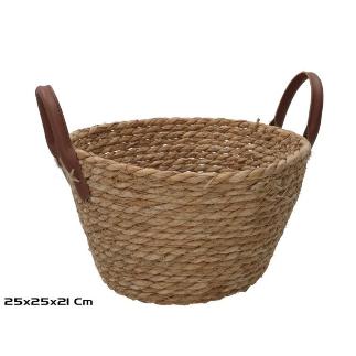 CESTA REDONDA C/ASAS 25X25X15/21 CM LEIRE