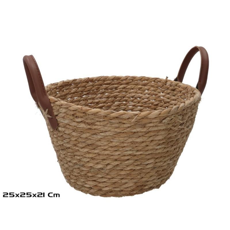 CESTA REDONDA C/ASAS 25X25X15/21 CM LEIRE