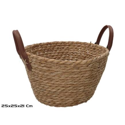 CESTA REDONDA C/ASAS 25X25X15/21 CM LEIRE