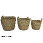 SET 3 CESTA REDONDA 31X31X26/34 CM LOUV