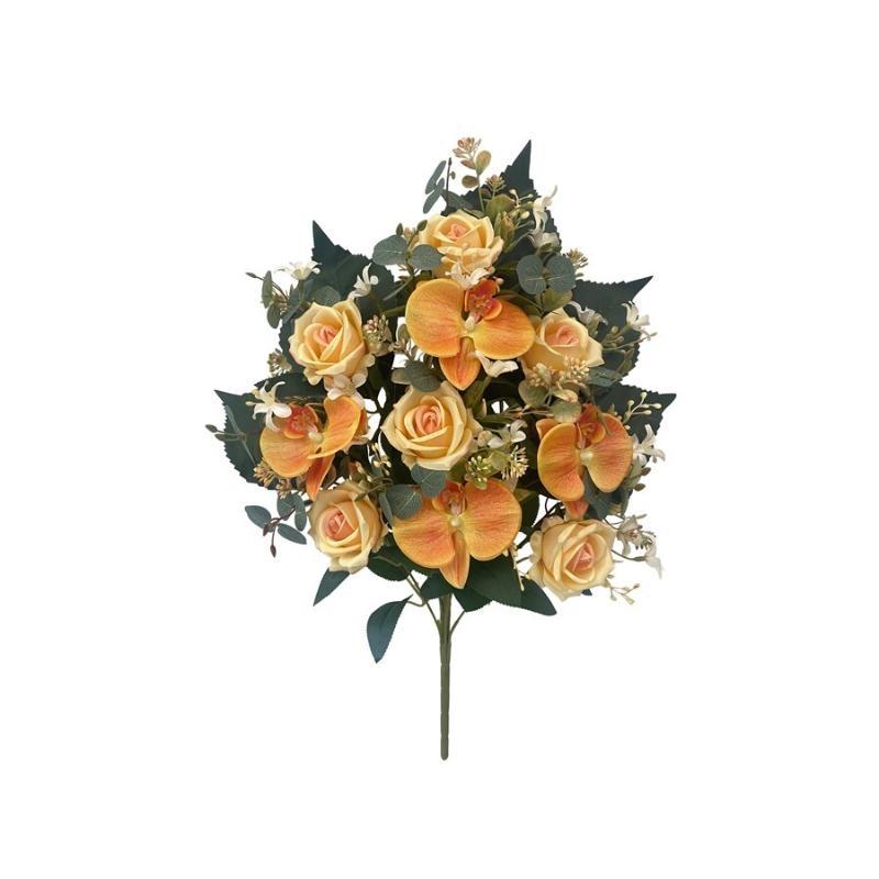 CONJUNTO ORQUIDEAS GLITTER X10-55 CM AMARILLO