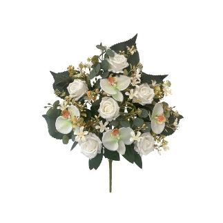 CONJUNTO ORQUIDEAS GLITTER X10-55 CM CREMA