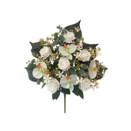 CONJUNTO ORQUIDEAS GLITTER X10-55 CM CREMA